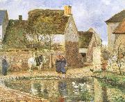 Camille Pissarro Duck pond painting